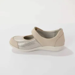Babies très grande largeur, en cuir avec empiècements extensibles