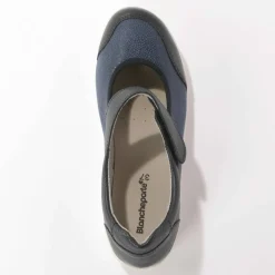 Babies très grande largeur, en cuir avec empiècements extensibles