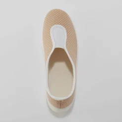 Ballerine d'intérieur élastiquée imprimée pois
