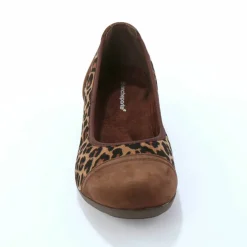 Ballerines compensées avec empiècements extensibles
