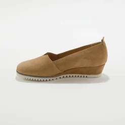 Ballerines compensées en cuir