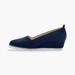 Ballerines compensées en cuir