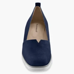 Ballerines compensées en cuir