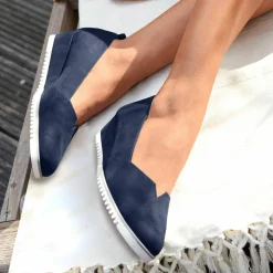 Ballerines compensées en cuir