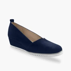 Ballerines compensées en cuir