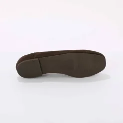 Ballerines croûte de cuir plates