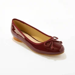 Ballerines plates vernies à noeud