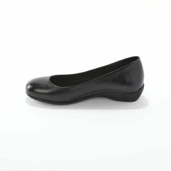 Ballerines souples compensées en cuir lisse