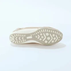Ballerines souples cuir et textile aéré bandes élastiquées