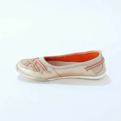 Ballerines souples cuir et textile aéré bandes élastiquées