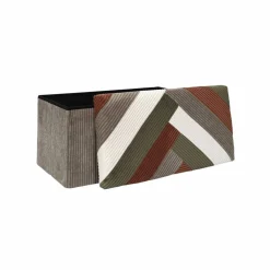 Banc-coffre pliable patchwork