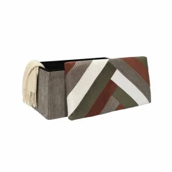Banc-coffre pliable patchwork