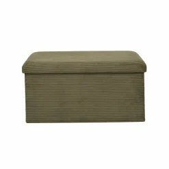 Banc-coffre pliable uni côtelé