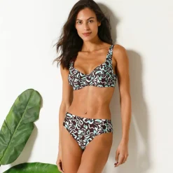 Bas de maillot de bain forme midi imprimé Saravia