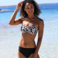 Bas de maillot de bain forme midi uni Solaro