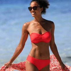 Bas de maillot de bain forme midi uni Solaro