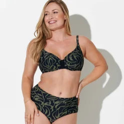 Bas de maillot de bain taille haute imprimé Floresta