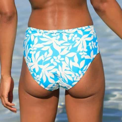 Bas de maillot de bain taille haute imprimé Linao