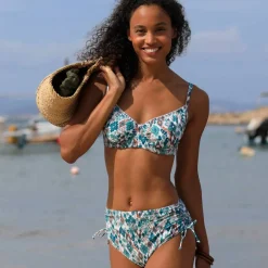 Bas de maillot de bain taille haute imprimé Tanza