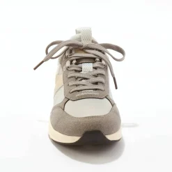 Baskets compensées bi-matière à lacets