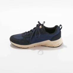 Baskets compensées bi-matière à lacets