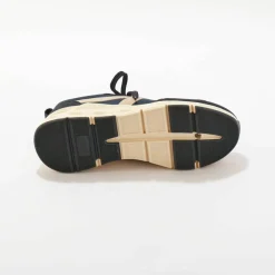 Baskets compensées bi-matière à lacets
