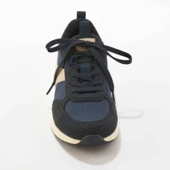 Baskets compensées bi-matière à lacets
