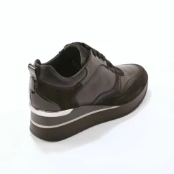 Baskets compensées cuir
