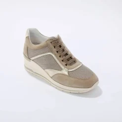Baskets compensées en cuir certifié LWG