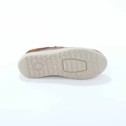 Baskets lacées et zippées en cuir avec empiècements extensibles