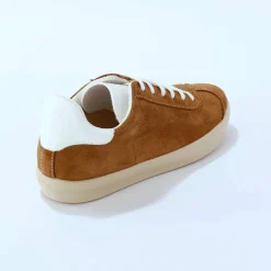 Baskets vintage croûte de cuir colorées