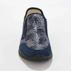 Baskets zippées spécial pieds sensibles en tissu extensible