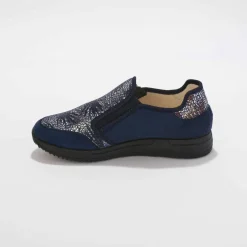 Baskets zippées spécial pieds sensibles en tissu extensible