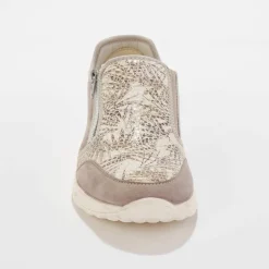 Baskets zippées spécial pieds sensibles en tissu extensible