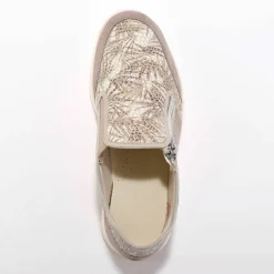 Baskets zippées spécial pieds sensibles en tissu extensible