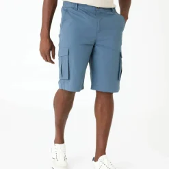 Bermuda cargo en toile ripstop ceinture élastiquée côtés