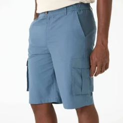 Bermuda cargo en toile ripstop ceinture élastiquée côtés