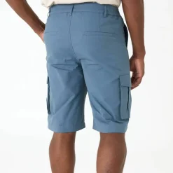 Bermuda cargo en toile ripstop ceinture élastiquée côtés