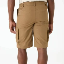 Bermuda cargo en toile ripstop ceinture élastiquée côtés