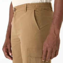 Bermuda cargo en toile ripstop ceinture élastiquée côtés
