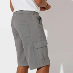 Bermuda cargo gabardine élastiqué