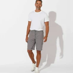 Bermuda cargo gabardine élastiqué