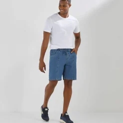 Bermuda denim léger élastiqué