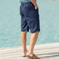 Bermuda élastiqué au 3/4 + ceinture assortie