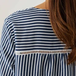 Blouse ample imprimée manches 3/4 pagodes