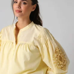 Blouse ample manches 7/8è brodées