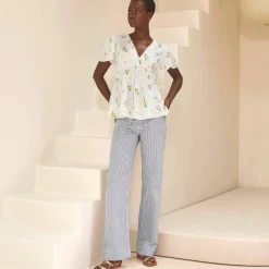 Blouse à basque imprimée