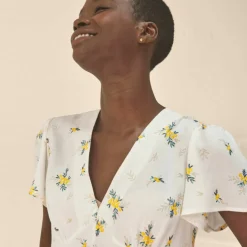Blouse à basque imprimée