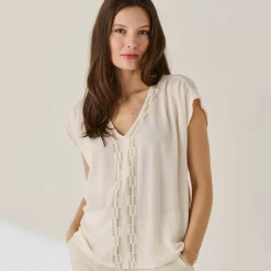 Blouse fluide broderies fantaisie