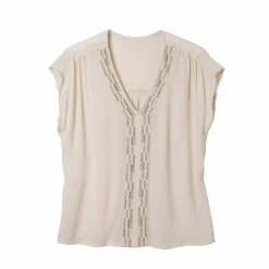 Blouse fluide broderies fantaisie